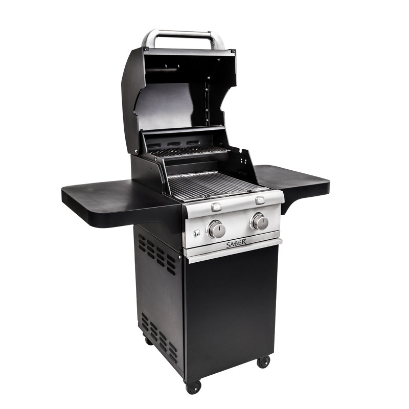 Saber 2-Burner Propane Gas and Charcoal Grill