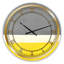 Gris et jaune bleu abstrait V - horloge murale moderne-50581908