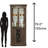 Piedmont IV Corner Wine Cabinet with Lighting and Glass Door-74055506