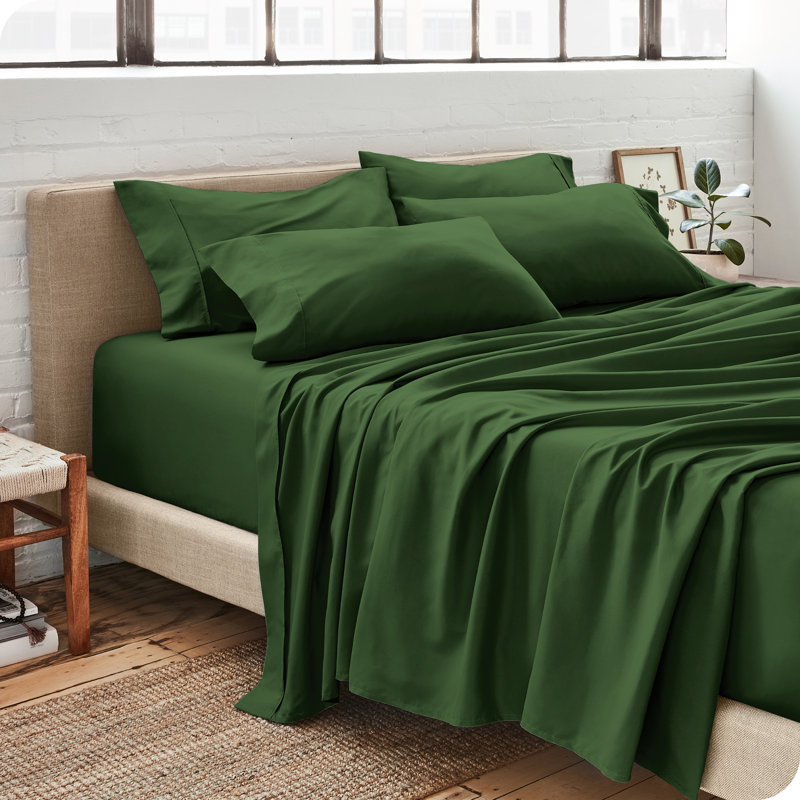 Forest Green Twin XL Deep Pocket Microfiber Sheet Set