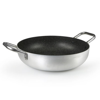 Flonal Prof.pura Deep Fry Pan 36cm /14.2 Inch, 9.2l/9.7 Qt, Two Stainless Steel Handles, Ultra Reinforced Magma-tech Coating, Induction Compatible, Pr