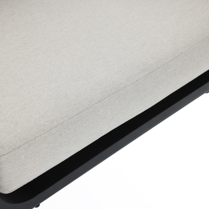Fauteuil d'extérieur en rotin PE avec coussins 1 pièce