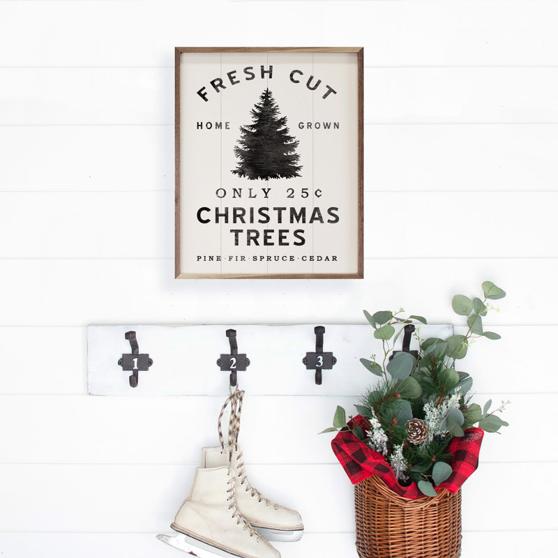Only 25c Christmas Trees - blanc, H 20 po x l 16 po