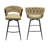 Luxurious Leather Upholstered Bar Stool Set, Ergonomic Design For Ultimate Comfort And Style.-984302873