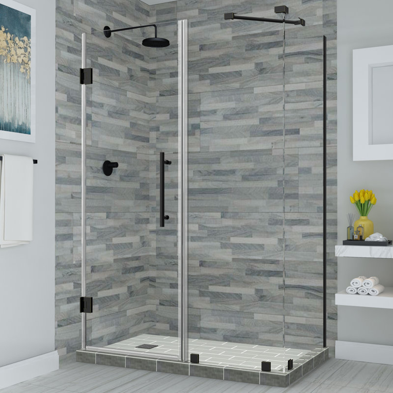 Bromley Frameless 55.25" x 72" Rectangle Hinged Shower Enclosure