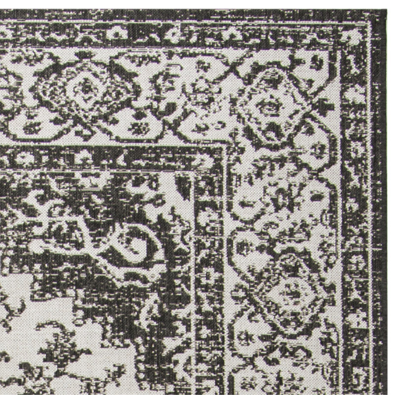 Donivin Performance Oriental Indoor/Outdoor Area Rug, Square 6'7"