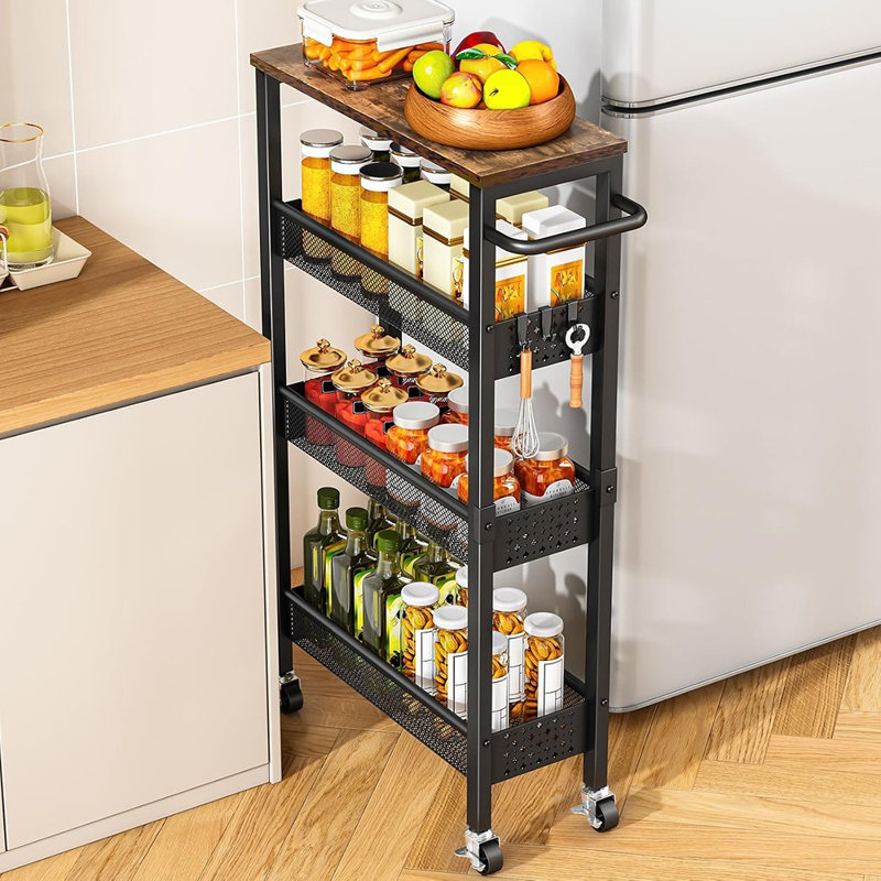 Organisateur de rangement à roulettes Slim