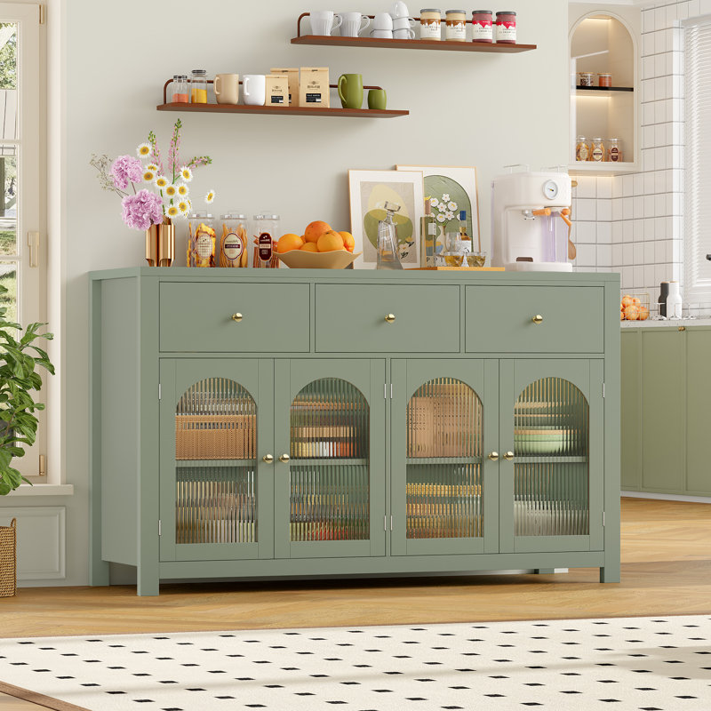 Buffet 3 tiroirs Bonnetta, Vert