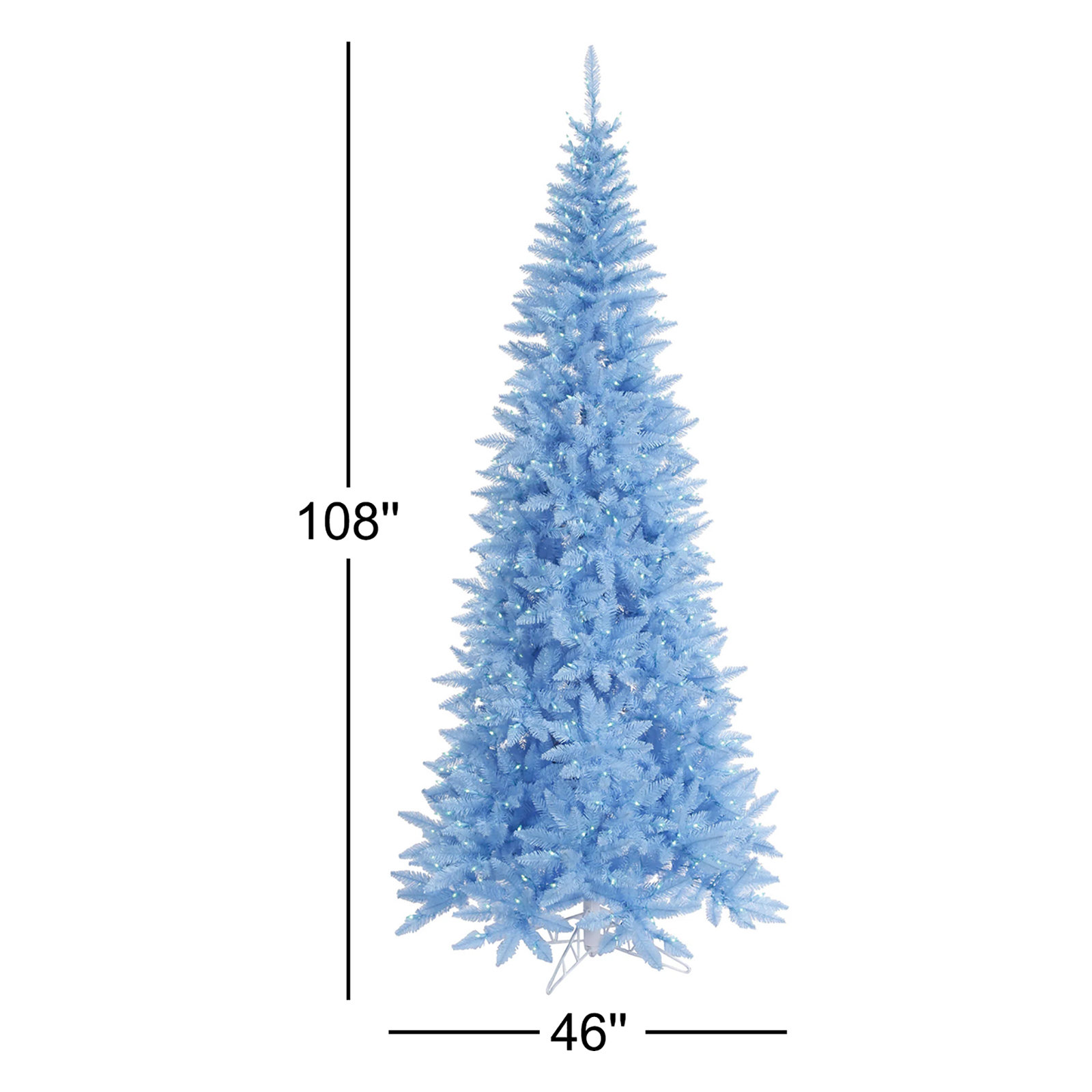 Sky Blue Fir Pre-Lit Fir Christmas Tree, 9' H