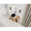 Meuble-lavabo mural 36 po avec lavabo en céramique et tablettes de rangement 36 po