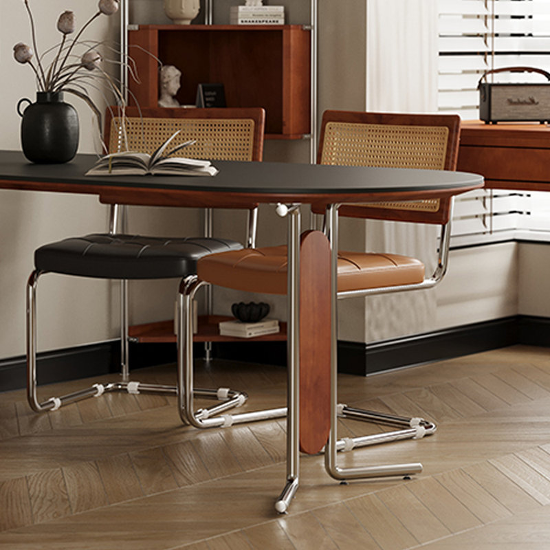 Irregularly shaped creative Rock Slab Dining Table, 29.52"H x 62.99"L x 31.49"W