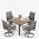 Dawlton 4 - Person Metal Patio Dining Set with Square Table