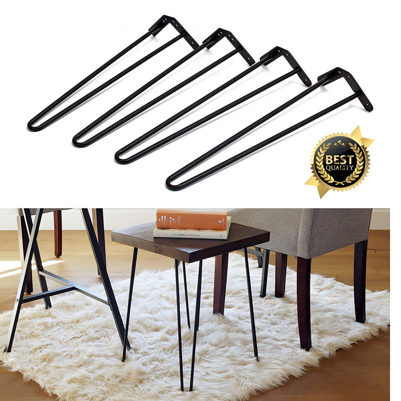 Pied de table inférieur en épingle à cheveux