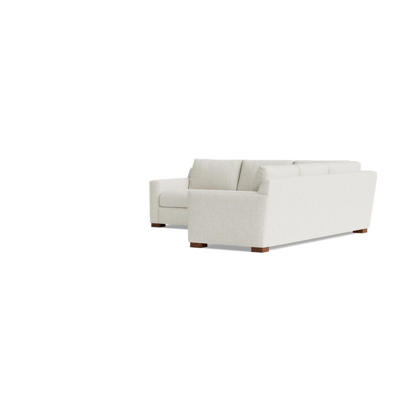 Catalina Sectional, Performance Chenille - Snow, Right Hand Facing