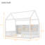 Charmant lit simple pour enfant avec DEL et rangement