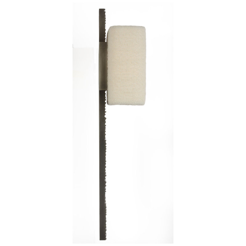 Anne-Marie Barton Fumar 23" Tail Sconce with Bouclé Shade, Ridged Graphite