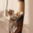 33" Shou Sugi Ban Cat Tree, Modern Cat Tower with Sisal Scratching Posts, Plush Perch, Black and Gold Pet Furniture for Indoor Cats