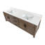 Ensemble de meuble-lavabo à double cuve 73 "avec plateau en quartz de Carrare doré Rydburgh-124300986-124300989