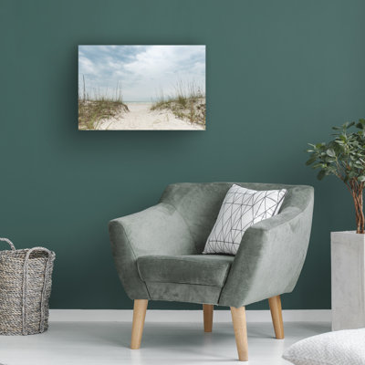 Art mural sur toile tendue - "Dune Path" de Mary Lou Johnson pour décoration de salon, de chambre à coucher ou de bureau - 22 x 32