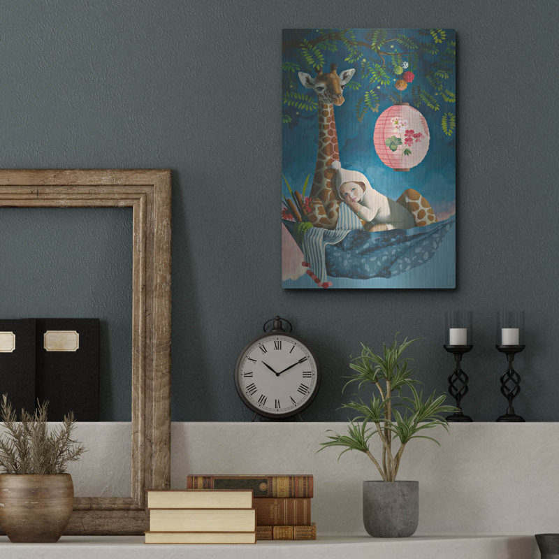  «Giraffe with Baby» par Heather Gauthier, art mural en métal, 12 po x 16 po, H 16 po x l 12 po