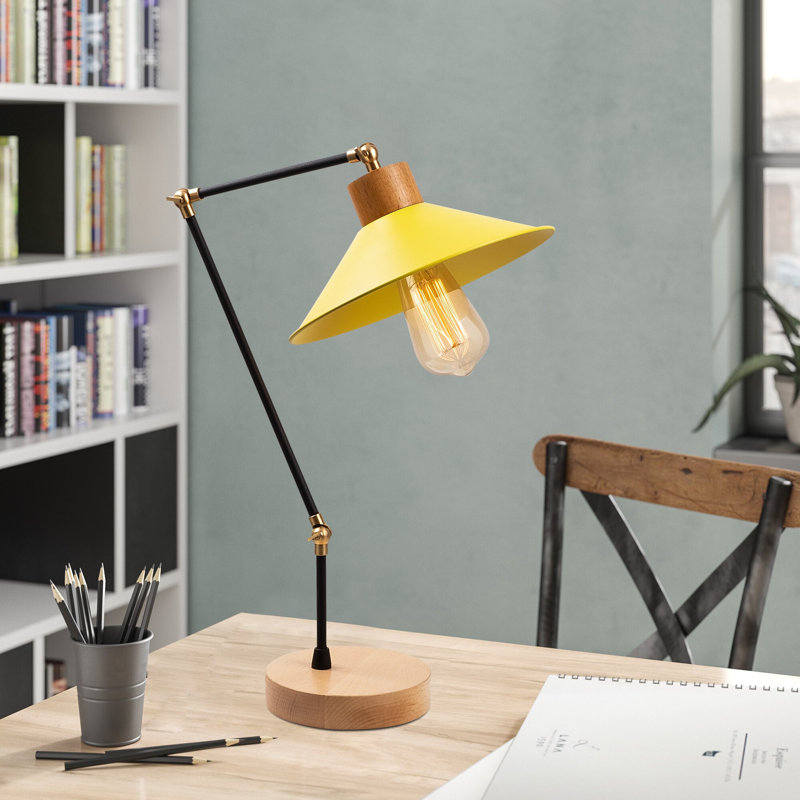 Wood Desk Lamp, Yellow