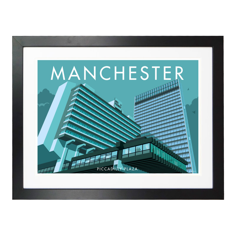 Manchester 8 by Stephen Millership - Print, 33.5cm H x 43.5cm W x 2.2cm D, Black