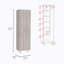 Nala Cleaning Cabinet, Double Door Cabinet, Four Legs, Five Shelves -Light Grey / White