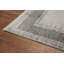 Tapis élégant aux tons neutres 5 x 8 avec motif de bordure subtile
