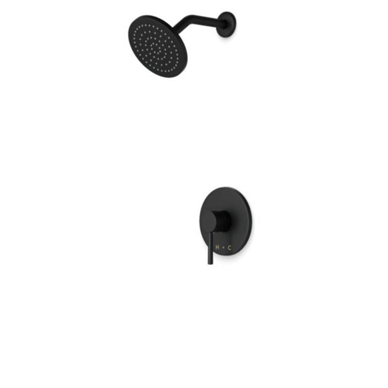 Système de douche complet, Noir mat