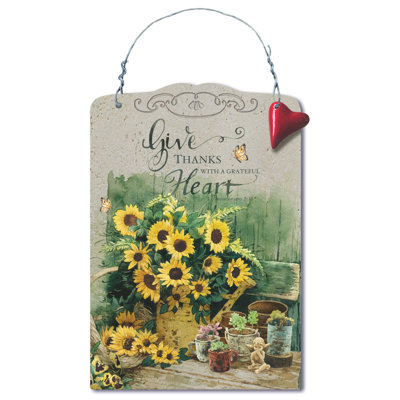 Wyatt Handmade Farmhouse Plants & Flowers Wall Decor on Stone