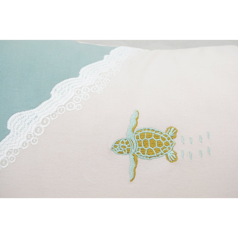 Turtle Migration Indoor Cotton Lumbar Throw Pillow