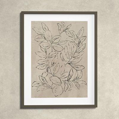 Outlined Leaves II by Asia Jensen
