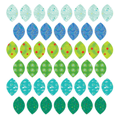 Décalcomanie murale feuilles à motif