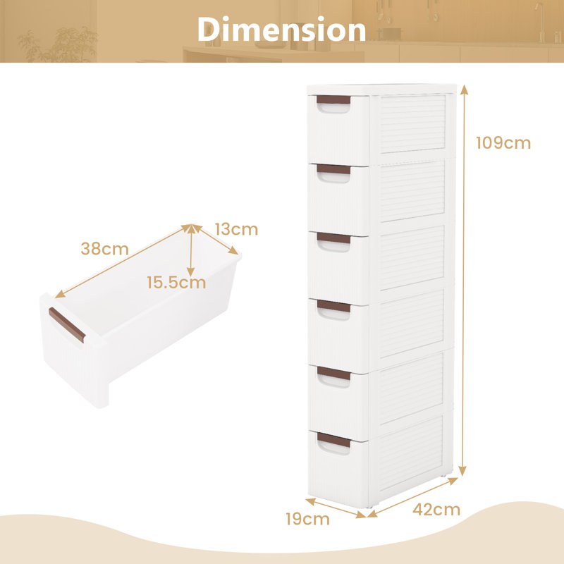 6 Drawer Storage Drawer