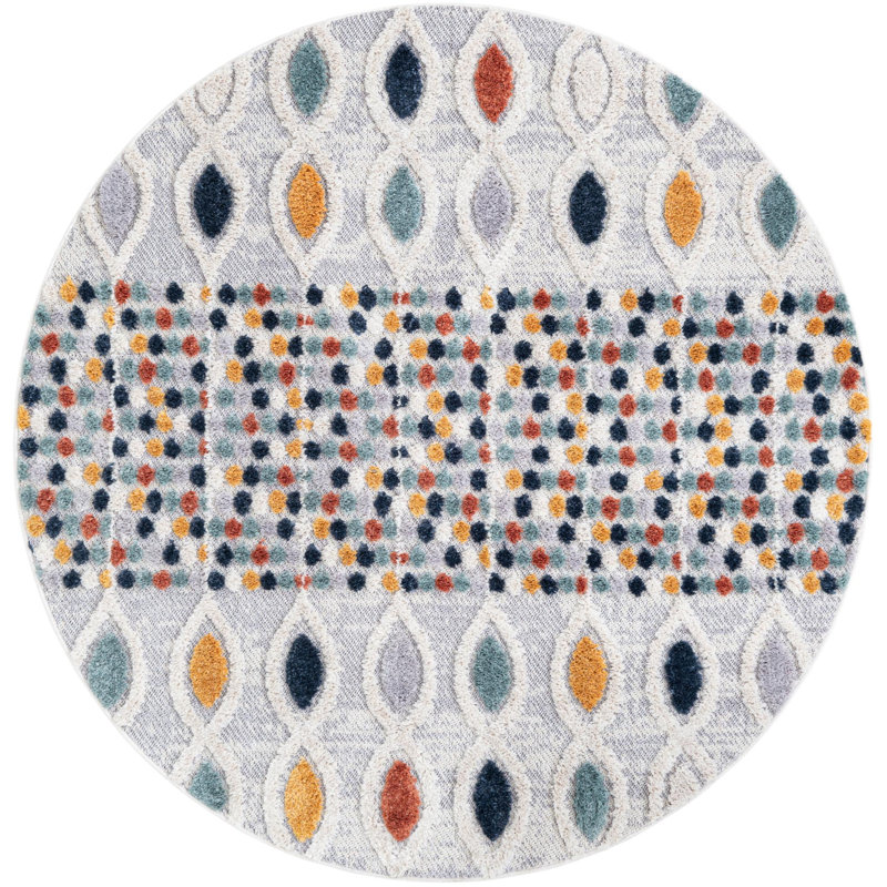 Shibani Abstract Indoor Rug, Round 6'1"