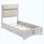 Ensemble de chambre à coucher simple 5 pièces White-130207709-130207711-130207713