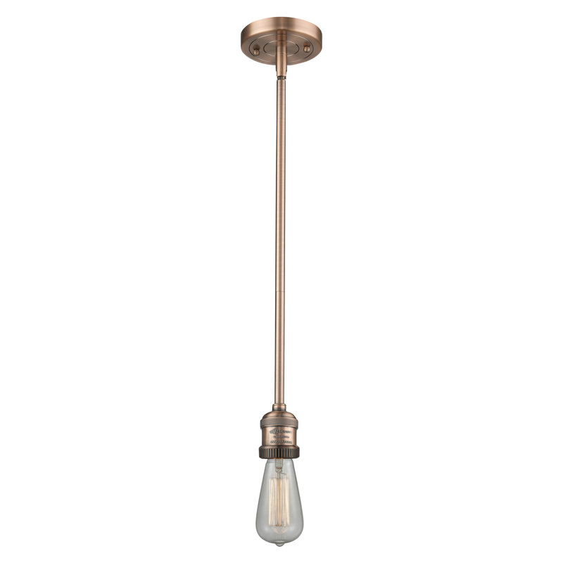Luminaire suspendu géométrique unique 1 lumière, Grainé, Cuivre antique