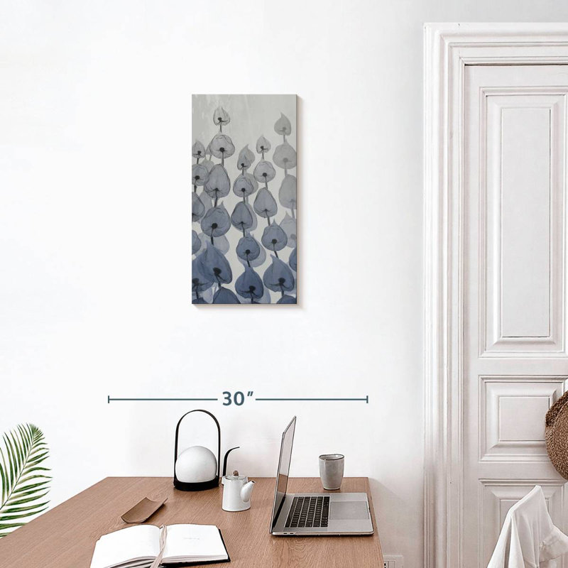 Fleurs de saphir I, H 24 po x l 12 po