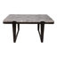 Cadre de table basse en métal et aluminium à motif de pierre moderne pour le salon, la chambre et le bureau - 18 po bronze et multicolore