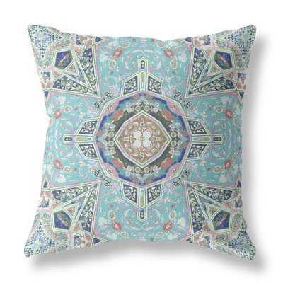 Floral Broadcloth Reversible Throw Pillow