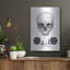 «Skull N Roses» par Balazs Solti, art mural en métal, 12 po x 16 po-1514216173