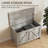 Accent Cabinet, Farmhouse Storage Chest, Lift Top Box Organizer With Safety Hinge To Open Up 100°