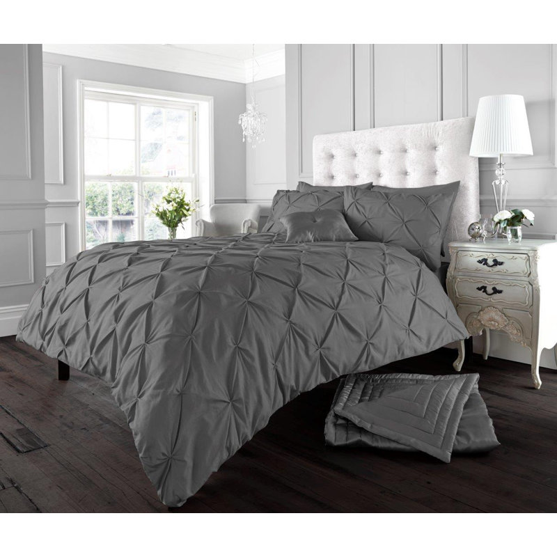 Janesville Solid Colour Duvet Cover Set with Pillowcases, Single Duvet Cover + 1 Standard Pillowcase