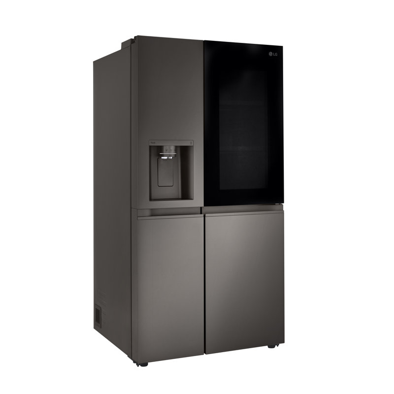 Black Stainless Steel 27 cu. ft. Smart Side-by-Side Refrigerator with InstaView and Craft Ice