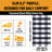 Homeline Non-Slip Rubberback Checkered Buffalo Plaid Indoor Runner Rug, Grayscale-752479671