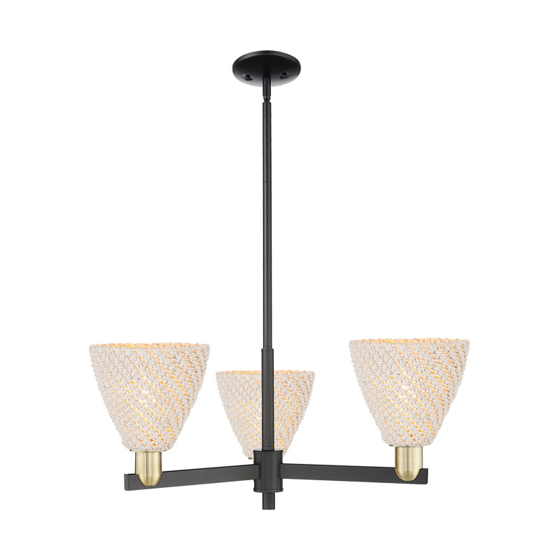 Guildford - 3 Light Chandelier, Black Antique Brass