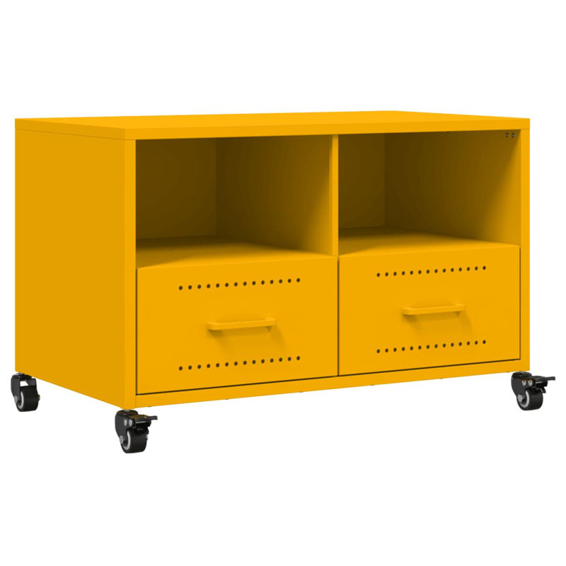 Alayza Unfinished TV Stand for TVs up to 24", Mustard, 68cm