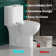17" Comfort Height Standard Toilet，Dual Flushing Modern Elongated One Piece Toilet Glazed Surface (Seat Included), Compact Toilet for Bathroom