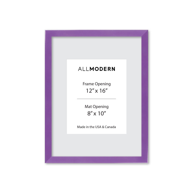 Cadre photo en bois massif Willin, Mauve prune, L 13,75 po x H 17,75 po