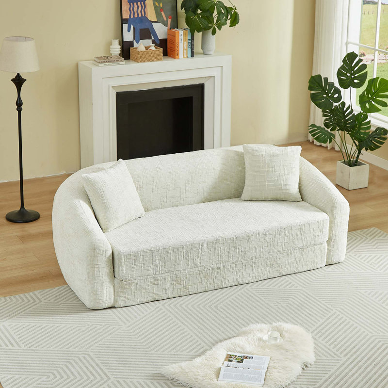 Canapé convertible inclinable en chenille, Beige